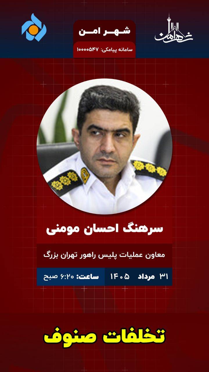 تاثیر تخلفات صنوف بر نظم ترافیکی در «شهر امن»